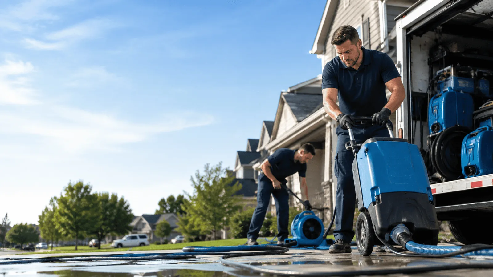 Dehumidification being performed in North Montpelier, VT